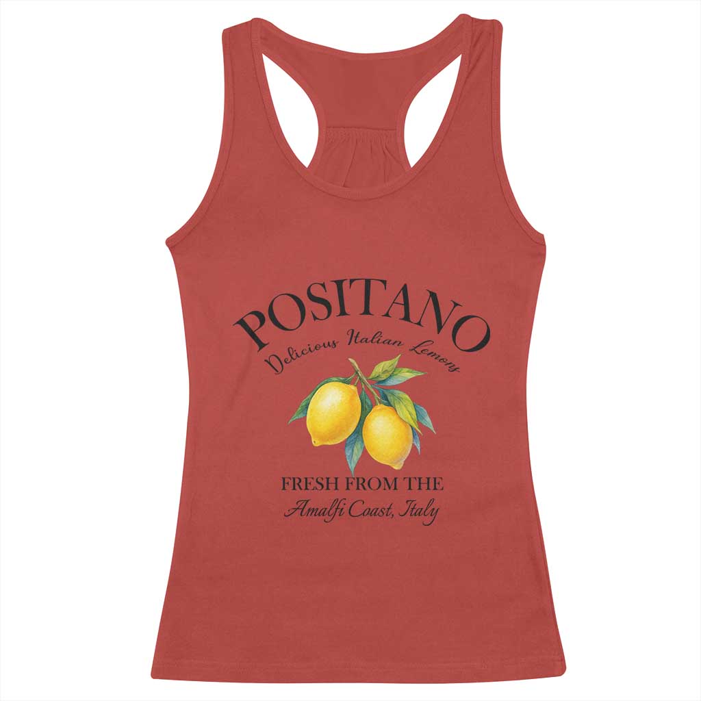 Positano Lemons Racerback Tank Top Fresh from the Amalfi Coast Italian Fruit - Wonder Print Shop