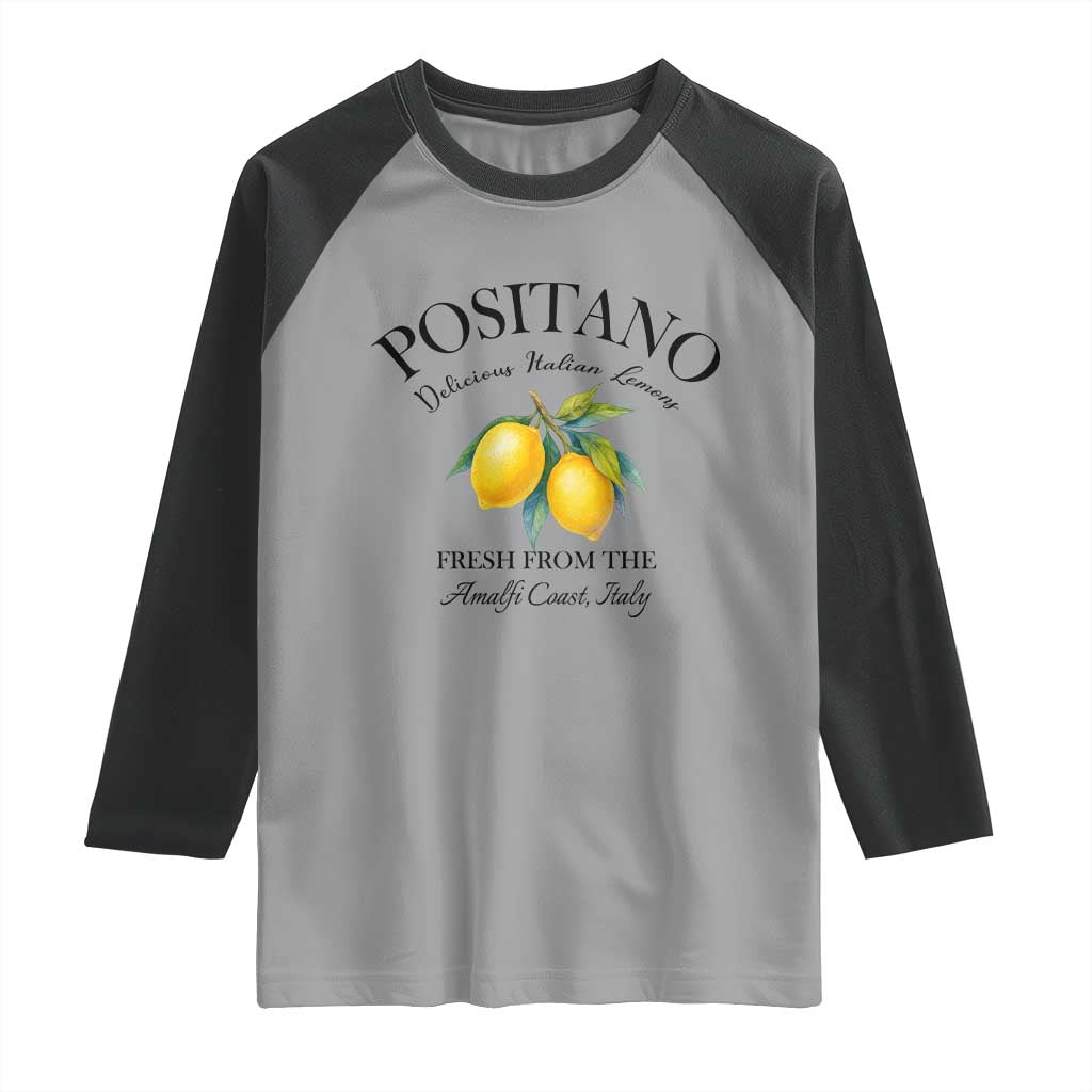 Positano Lemons Raglan Shirt Fresh from the Amalfi Coast Italian Fruit - Wonder Print Shop