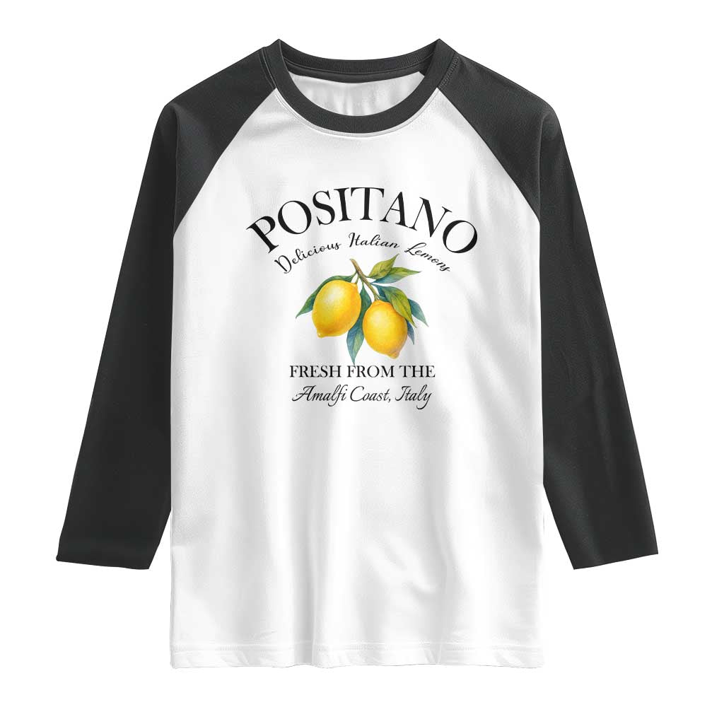 Positano Lemons Raglan Shirt Fresh from the Amalfi Coast Italian Fruit - Wonder Print Shop
