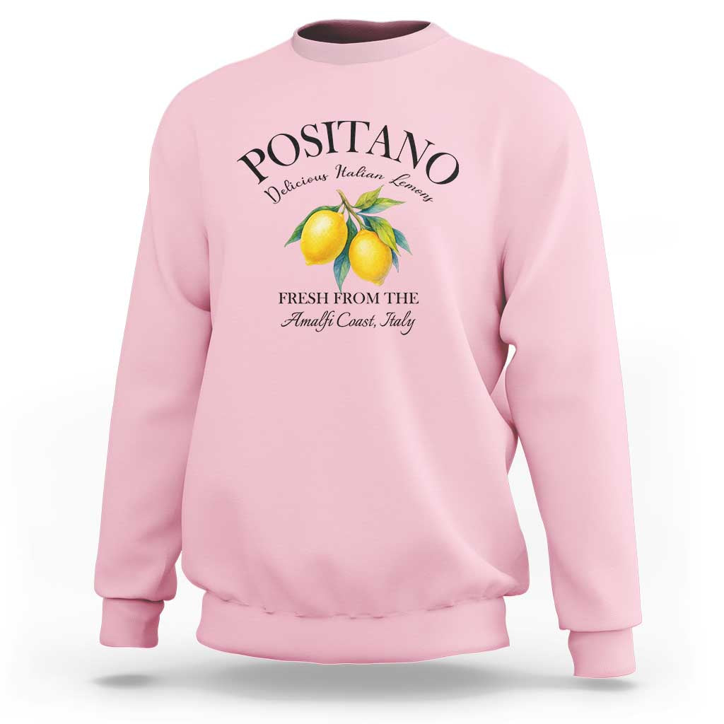 Positano Lemons Sweatshirt Fresh from the Amalfi Coast Italian Fruit - Wonder Print Shop