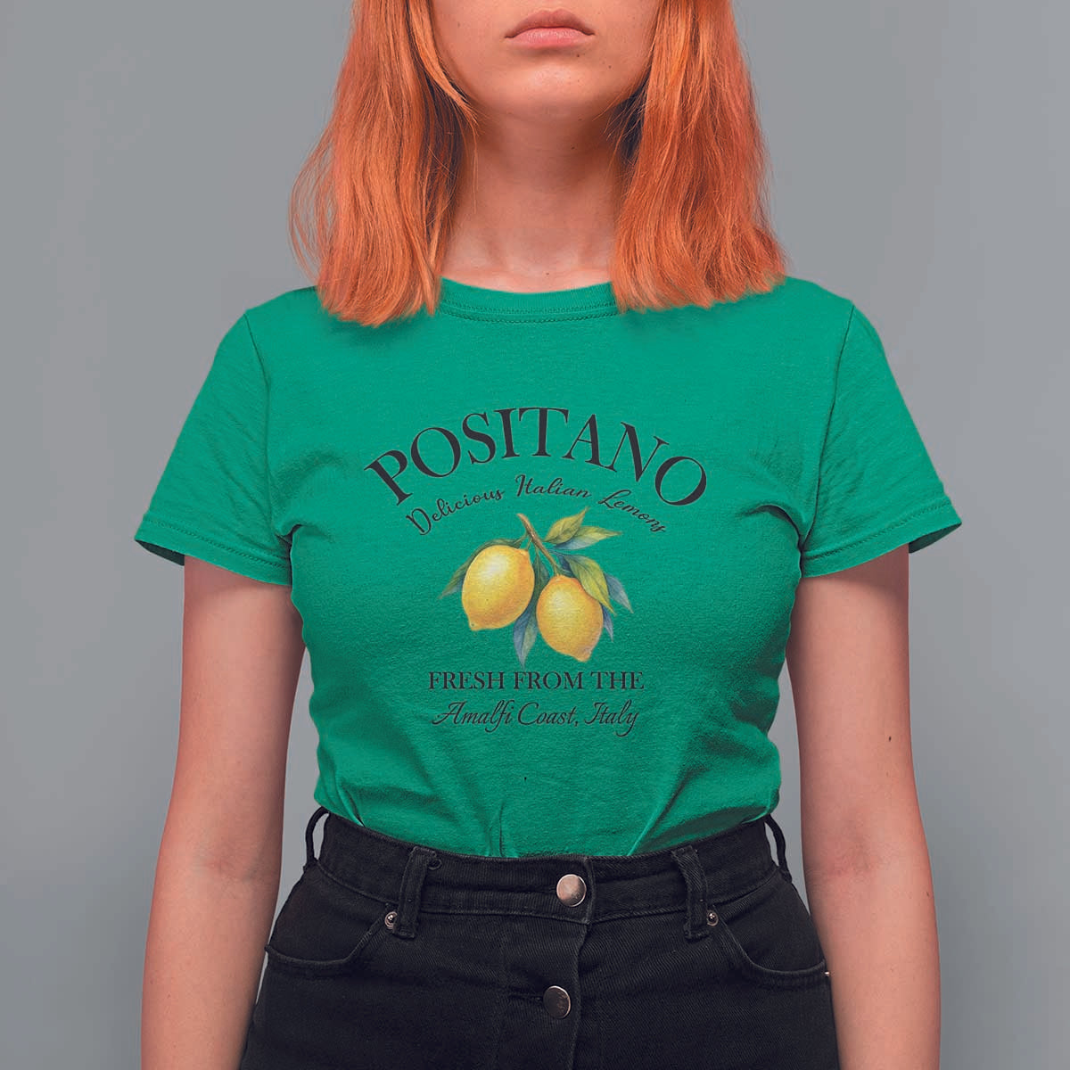 Positano Lemons T Shirt For Women Fresh from the Amalfi Coast Italian Fruit - Wonder Print Shop