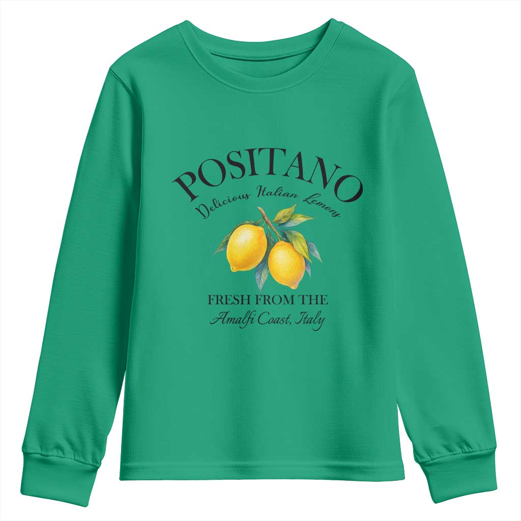 Positano Lemons Youth Sweatshirt Fresh from the Amalfi Coast Italian Fruit - Wonder Print Shop