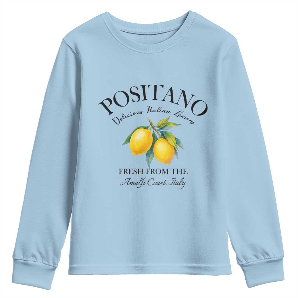 Positano Lemons Youth Sweatshirt Fresh from the Amalfi Coast Italian Fruit - Wonder Print Shop