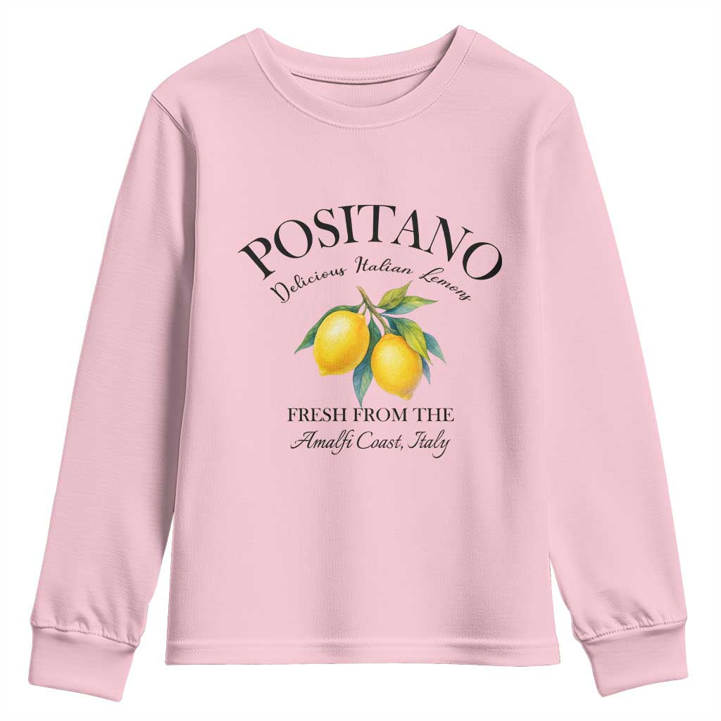 Positano Lemons Youth Sweatshirt Fresh from the Amalfi Coast Italian Fruit - Wonder Print Shop
