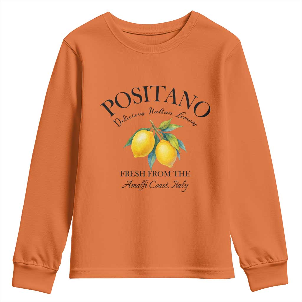 Positano Lemons Youth Sweatshirt Fresh from the Amalfi Coast Italian Fruit - Wonder Print Shop