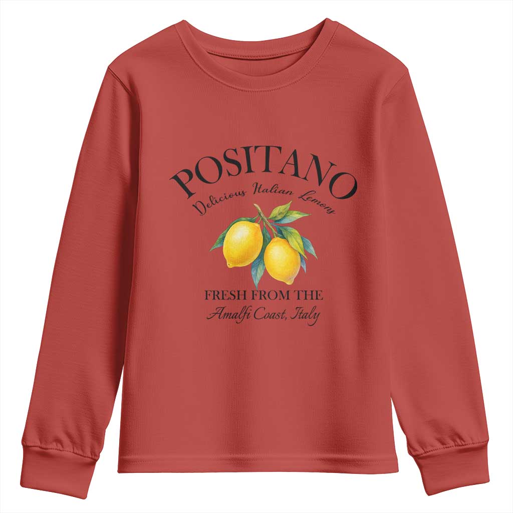 Positano Lemons Youth Sweatshirt Fresh from the Amalfi Coast Italian Fruit - Wonder Print Shop