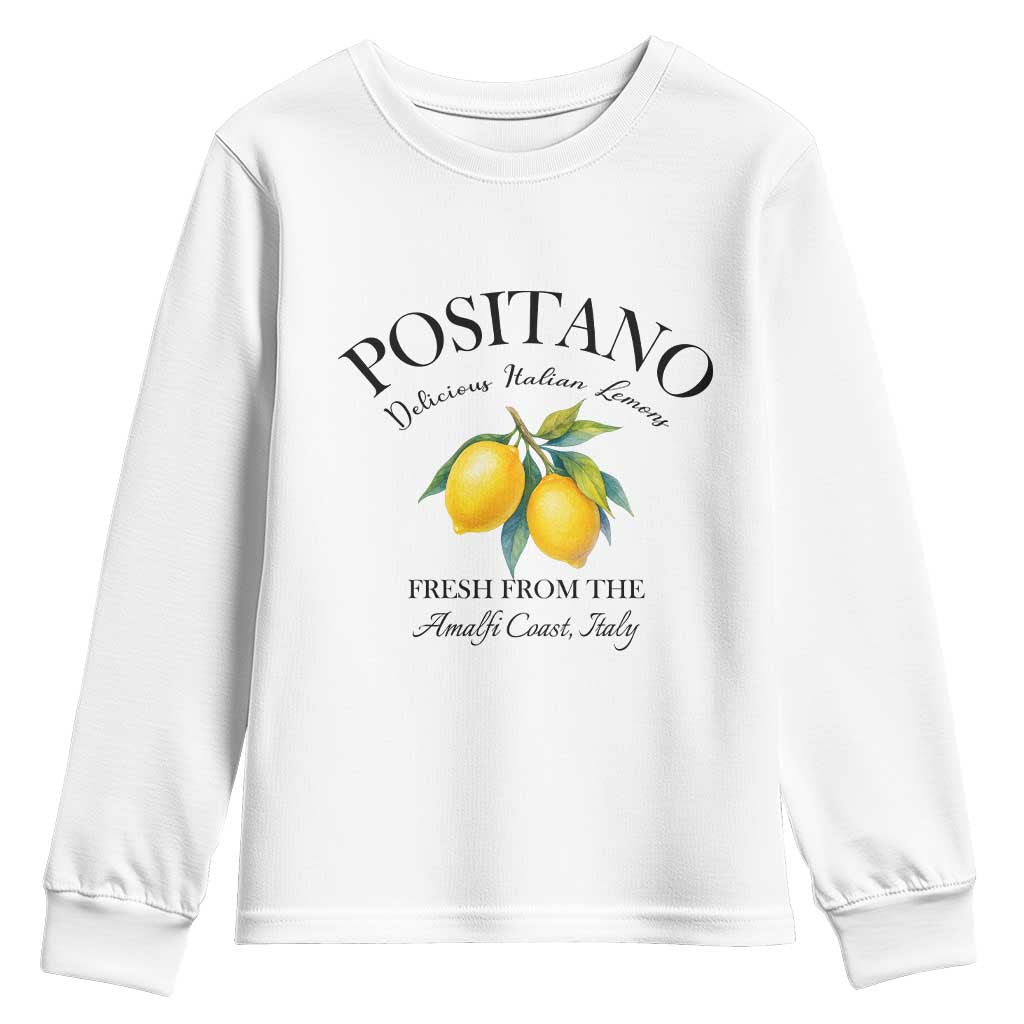 Positano Lemons Youth Sweatshirt Fresh from the Amalfi Coast Italian Fruit - Wonder Print Shop