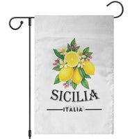 Sicilia Italia Fresh Lemon Garden Flag Italian Sicilians Floral Citrus from Southern Italy - Wonder Print Shop