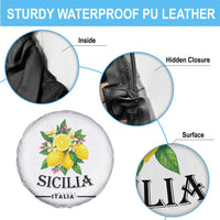 Sicilia Italia Fresh Lemon Spare Tire Cover Italian Sicilians Floral Citrus from Southern Italy - Wonder Print Shop