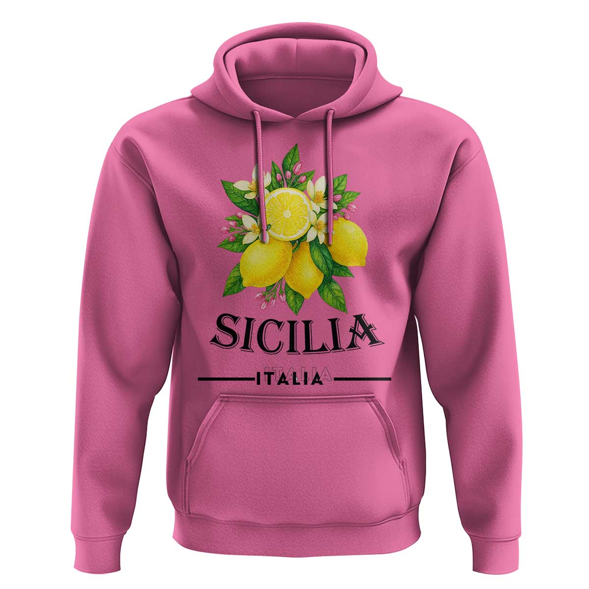 Sicilia Italia Fresh Lemon Hoodie Italian Sicilians Floral Citrus from Southern Italy - Wonder Print Shop