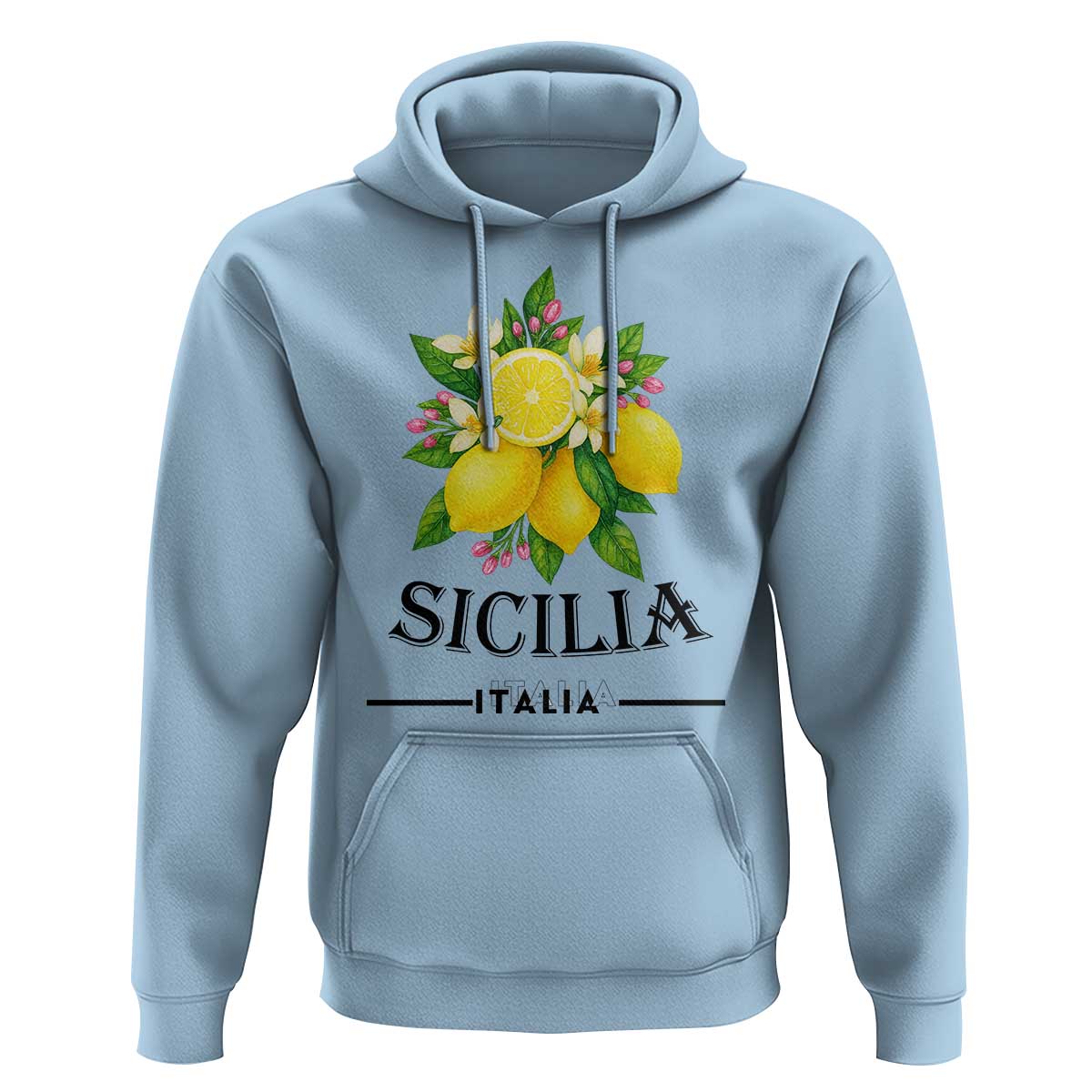 Sicilia Italia Fresh Lemon Hoodie Italian Sicilians Floral Citrus from Southern Italy - Wonder Print Shop
