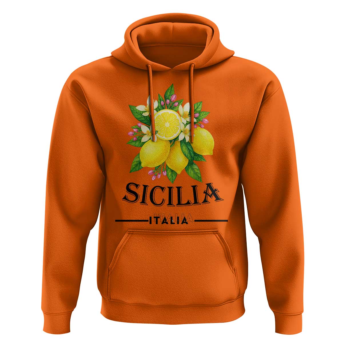 Sicilia Italia Fresh Lemon Hoodie Italian Sicilians Floral Citrus from Southern Italy - Wonder Print Shop