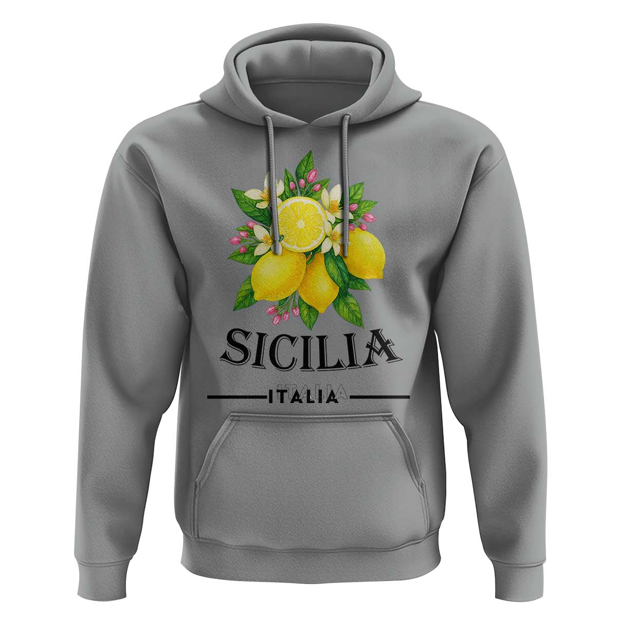 Sicilia Italia Fresh Lemon Hoodie Italian Sicilians Floral Citrus from Southern Italy - Wonder Print Shop