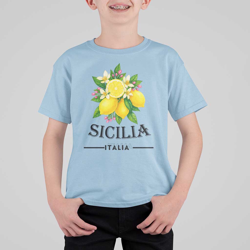 Sicilia Italia Fresh Lemon T Shirt For Kid Italian Sicilians Floral Citrus from Southern Italy - Wonder Print Shop