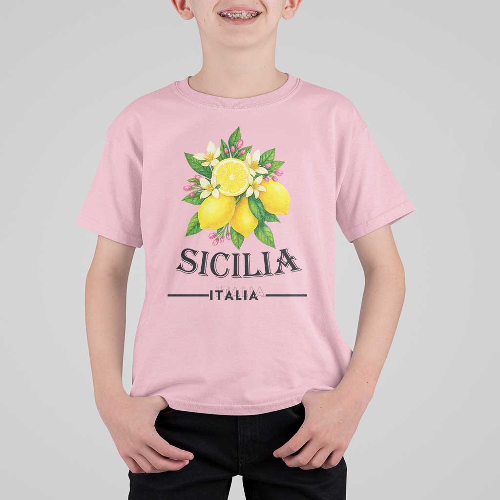 Sicilia Italia Fresh Lemon T Shirt For Kid Italian Sicilians Floral Citrus from Southern Italy - Wonder Print Shop