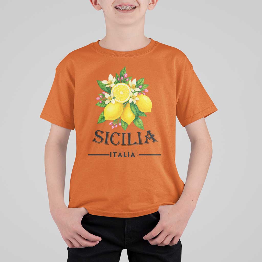 Sicilia Italia Fresh Lemon T Shirt For Kid Italian Sicilians Floral Citrus from Southern Italy - Wonder Print Shop