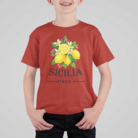 Sicilia Italia Fresh Lemon T Shirt For Kid Italian Sicilians Floral Citrus from Southern Italy - Wonder Print Shop