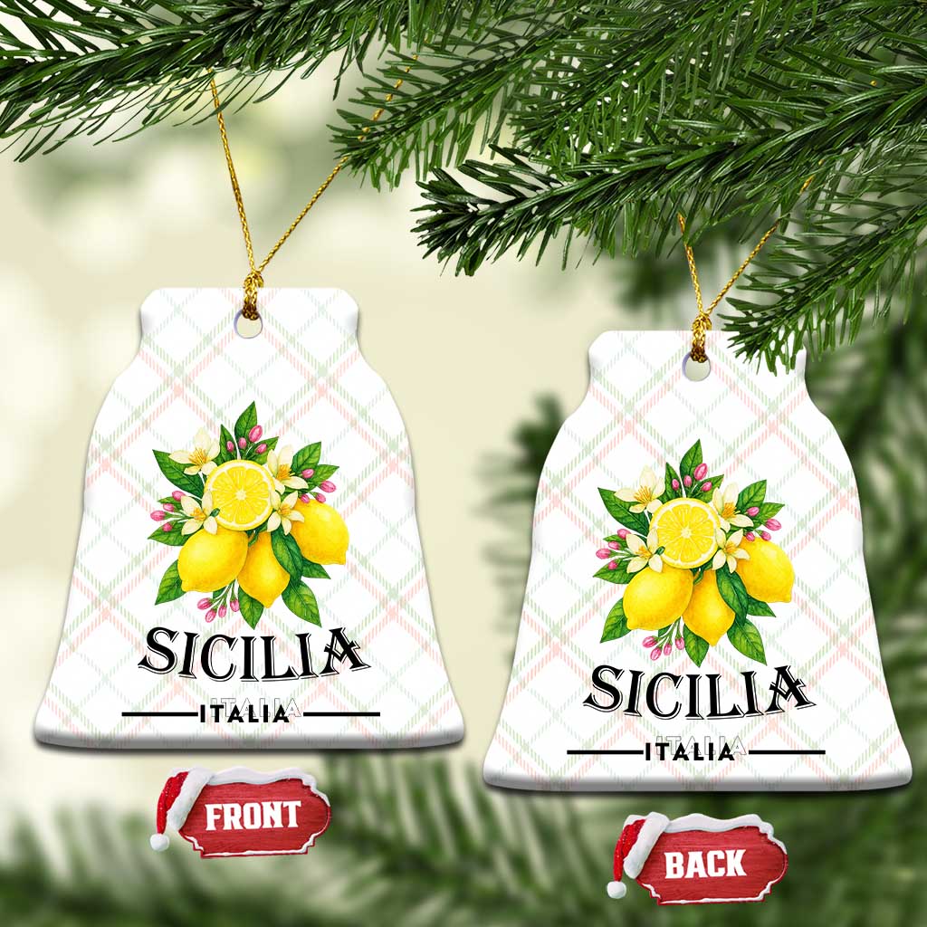 Sicilia Italia Fresh Lemon Ceramic Ornament Italian Sicilians Floral Citrus from Southern Italy - Wonder Print Shop