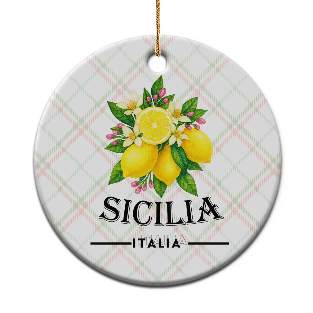Sicilia Italia Fresh Lemon Ceramic Ornament Italian Sicilians Floral Citrus from Southern Italy - Wonder Print Shop