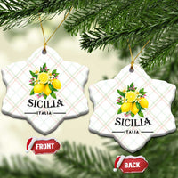 Sicilia Italia Fresh Lemon Ceramic Ornament Italian Sicilians Floral Citrus from Southern Italy - Wonder Print Shop