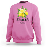 Sicilia Italia Fresh Lemon Sweatshirt Italian Sicilians Floral Citrus from Southern Italy - Wonder Print Shop