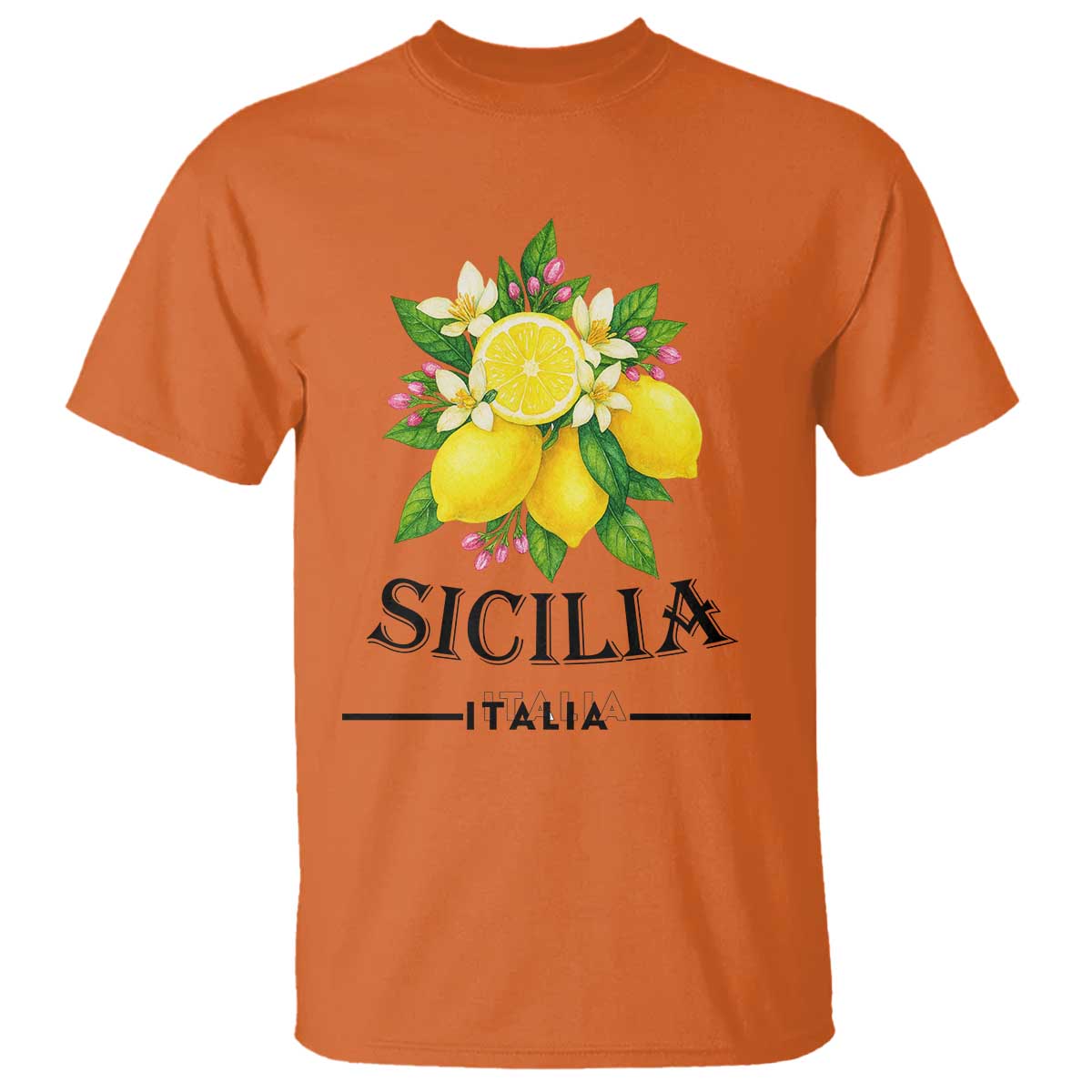 Sicilia Italia Fresh Lemon T Shirt Italian Sicilians Floral Citrus from Southern Italy - Wonder Print Shop