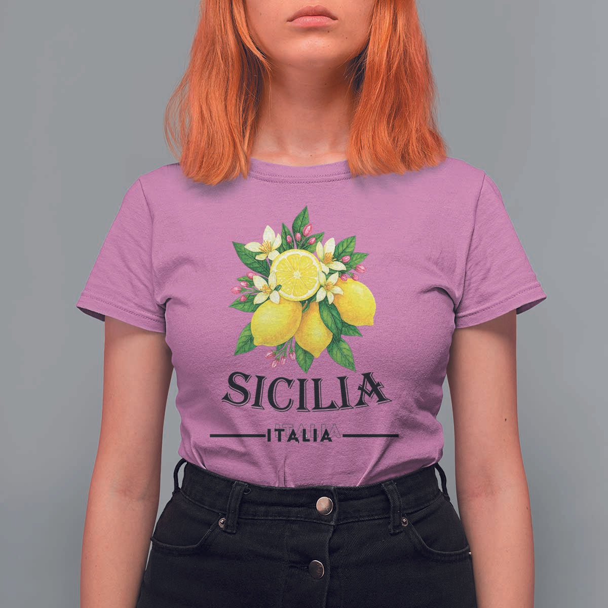 Sicilia Italia Fresh Lemon T Shirt For Women Italian Sicilians Floral Citrus from Southern Italy - Wonder Print Shop