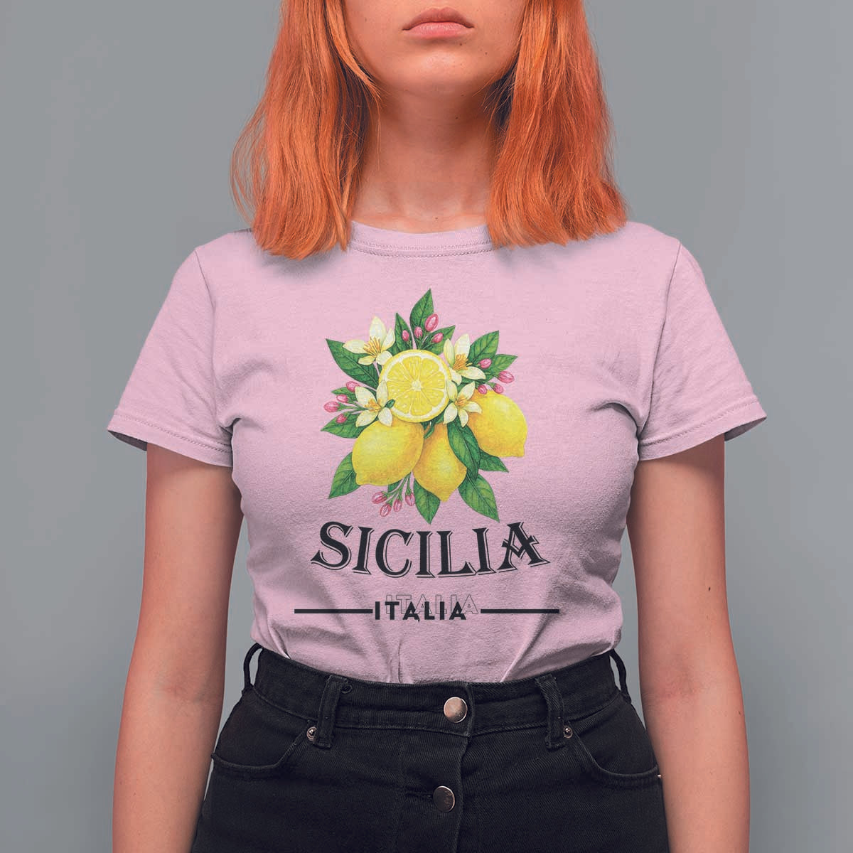 Sicilia Italia Fresh Lemon T Shirt For Women Italian Sicilians Floral Citrus from Southern Italy - Wonder Print Shop