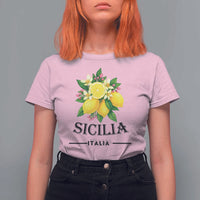 Sicilia Italia Fresh Lemon T Shirt For Women Italian Sicilians Floral Citrus from Southern Italy - Wonder Print Shop