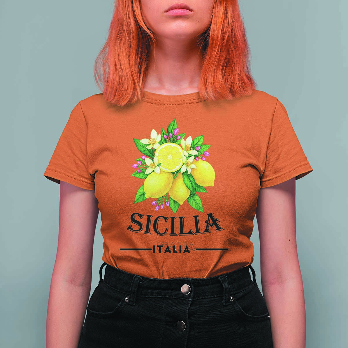 Sicilia Italia Fresh Lemon T Shirt For Women Italian Sicilians Floral Citrus from Southern Italy - Wonder Print Shop