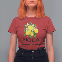 Sicilia Italia Fresh Lemon T Shirt For Women Italian Sicilians Floral Citrus from Southern Italy - Wonder Print Shop