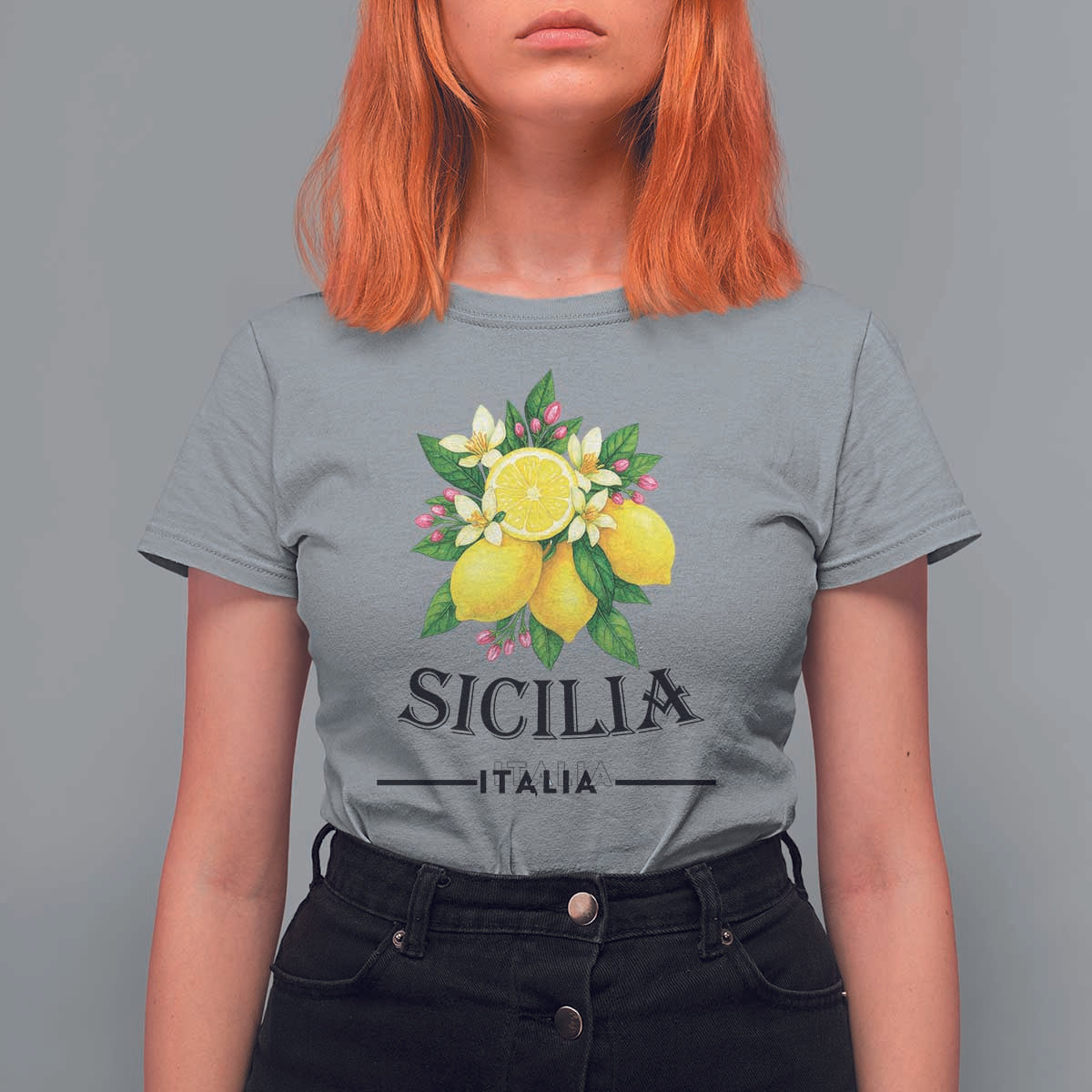 Sicilia Italia Fresh Lemon T Shirt For Women Italian Sicilians Floral Citrus from Southern Italy - Wonder Print Shop