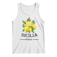 Sicilia Italia Fresh Lemon Tank Top Italian Sicilians Floral Citrus from Southern Italy - Wonder Print Shop