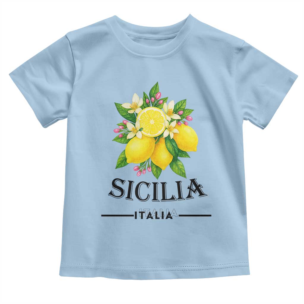 Sicilia Italia Fresh Lemon Toddler T Shirt Italian Sicilians Floral Citrus from Southern Italy - Wonder Print Shop