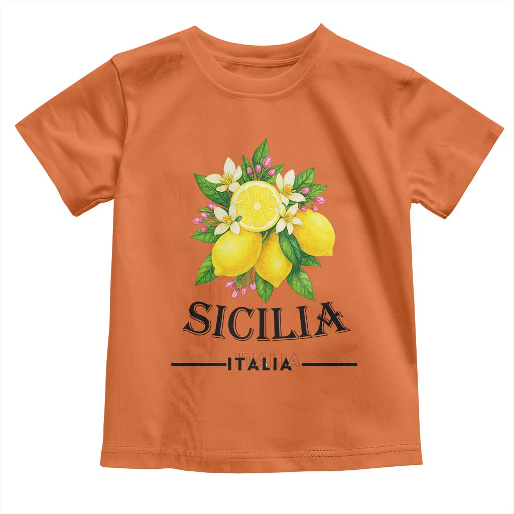 Sicilia Italia Fresh Lemon Toddler T Shirt Italian Sicilians Floral Citrus from Southern Italy - Wonder Print Shop