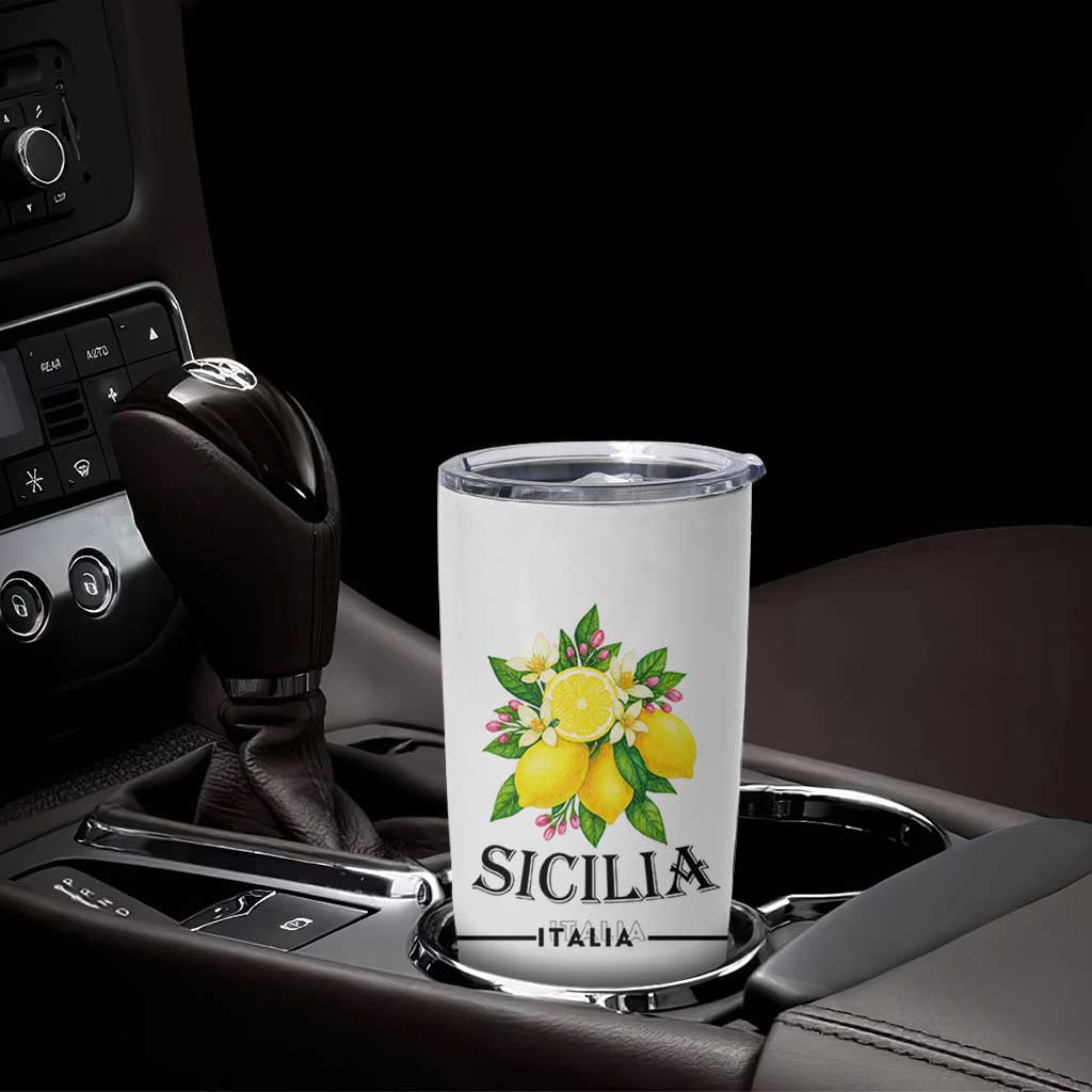 Sicilia Italia Fresh Lemon Tumbler Cup Italian Sicilians Floral Citrus from Southern Italy - Wonder Print Shop