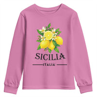 Sicilia Italia Fresh Lemon Youth Sweatshirt Italian Sicilians Floral Citrus from Southern Italy - Wonder Print Shop