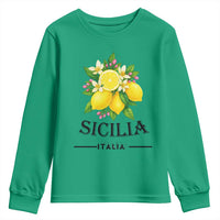 Sicilia Italia Fresh Lemon Youth Sweatshirt Italian Sicilians Floral Citrus from Southern Italy - Wonder Print Shop