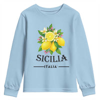 Sicilia Italia Fresh Lemon Youth Sweatshirt Italian Sicilians Floral Citrus from Southern Italy - Wonder Print Shop