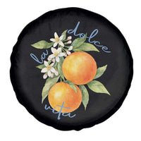 La Dolce Vita Oranges Spare Tire Cover Romantic Italian Citrus Blossom Mediterranean Charm - Wonder Print Shop