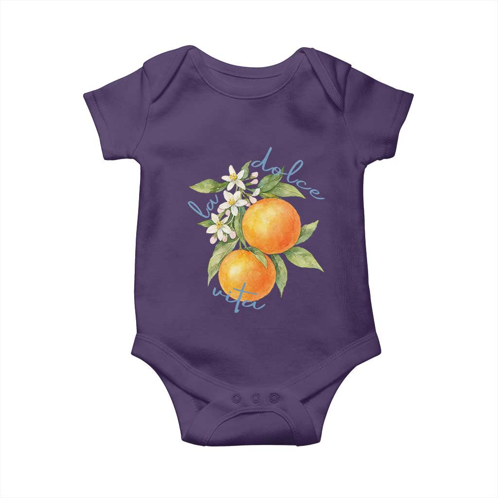 La Dolce Vita Oranges Baby Onesie Romantic Italian Citrus Blossom Mediterranean Charm - Wonder Print Shop