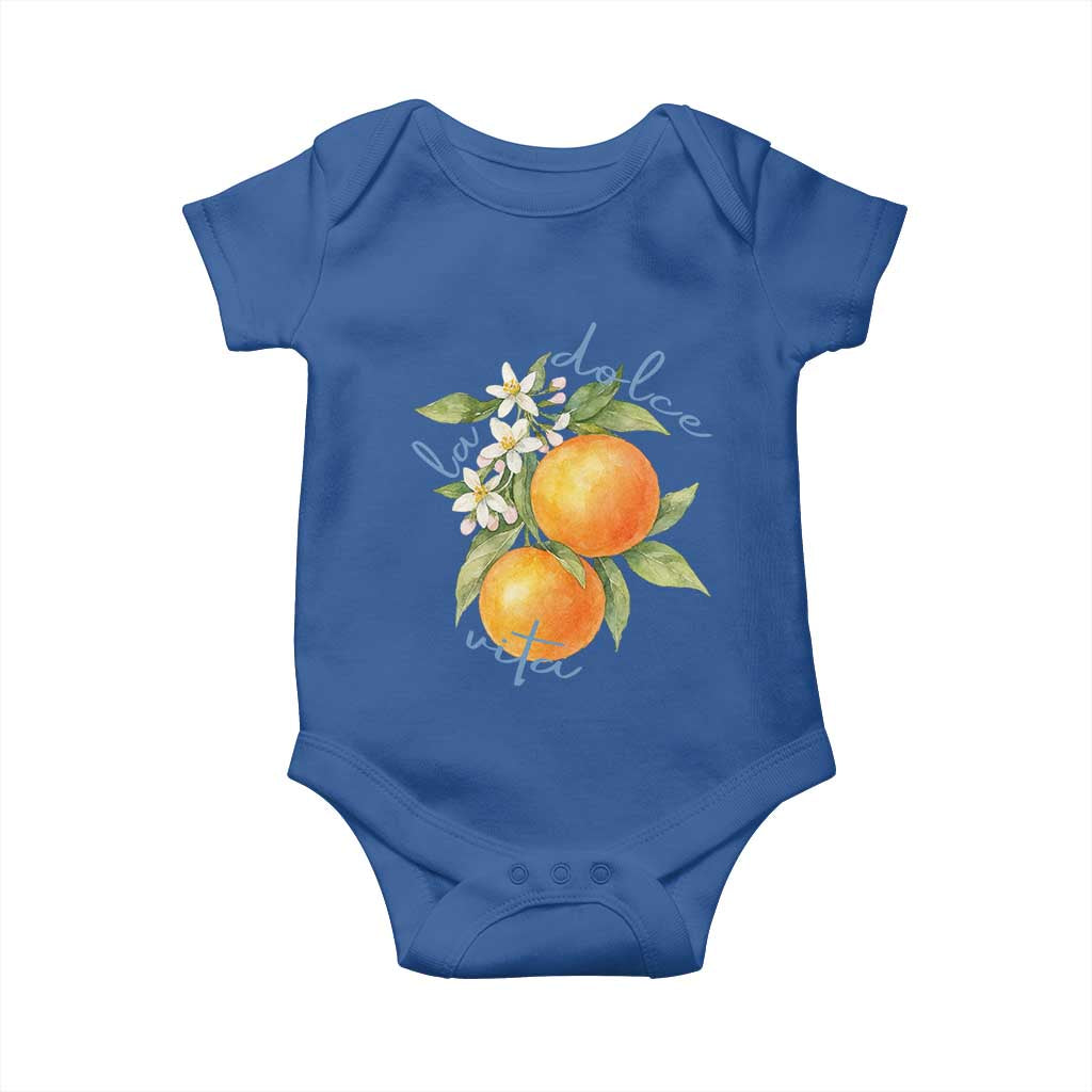 La Dolce Vita Oranges Baby Onesie Romantic Italian Citrus Blossom Mediterranean Charm - Wonder Print Shop