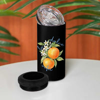 La Dolce Vita Oranges 4 in 1 Can Cooler Tumbler Romantic Italian Citrus Blossom Mediterranean Charm - Wonder Print Shop