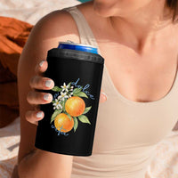 La Dolce Vita Oranges 4 in 1 Can Cooler Tumbler Romantic Italian Citrus Blossom Mediterranean Charm - Wonder Print Shop