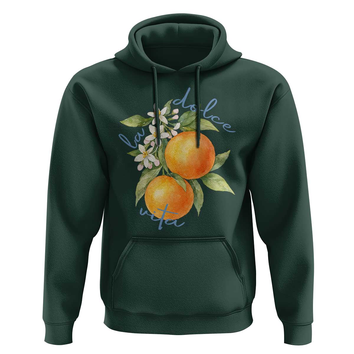 La Dolce Vita Oranges Hoodie Romantic Italian Citrus Blossom Mediterranean Charm - Wonder Print Shop