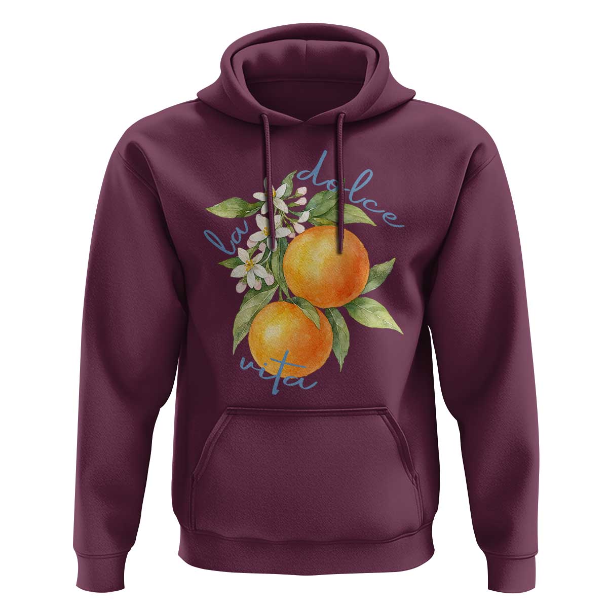 La Dolce Vita Oranges Hoodie Romantic Italian Citrus Blossom Mediterranean Charm - Wonder Print Shop
