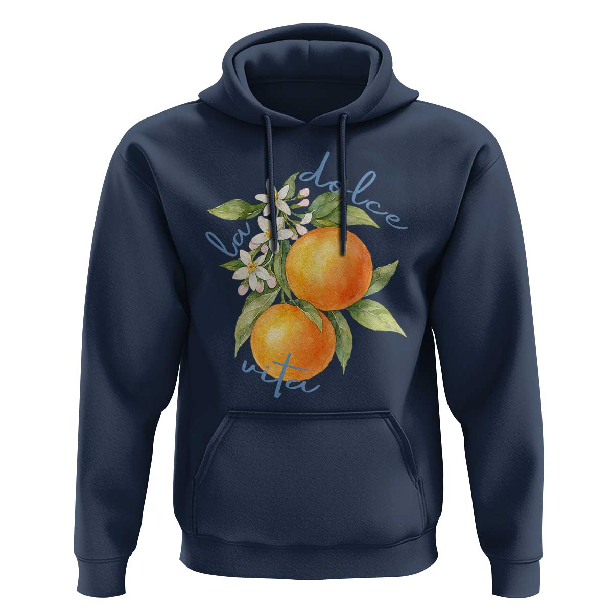 La Dolce Vita Oranges Hoodie Romantic Italian Citrus Blossom Mediterranean Charm - Wonder Print Shop