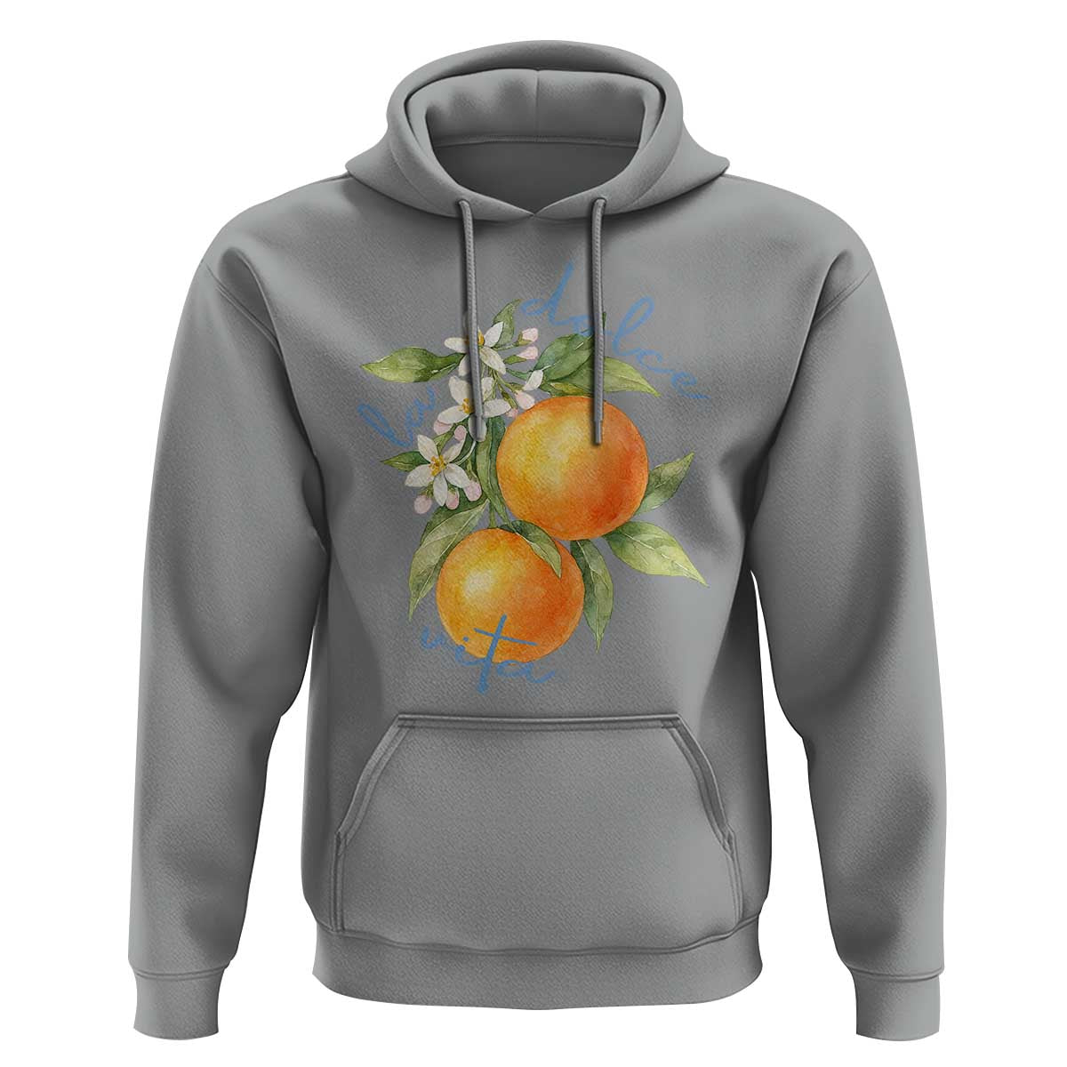 La Dolce Vita Oranges Hoodie Romantic Italian Citrus Blossom Mediterranean Charm - Wonder Print Shop