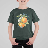 La Dolce Vita Oranges T Shirt For Kid Romantic Italian Citrus Blossom Mediterranean Charm - Wonder Print Shop