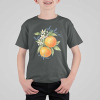 La Dolce Vita Oranges T Shirt For Kid Romantic Italian Citrus Blossom Mediterranean Charm - Wonder Print Shop